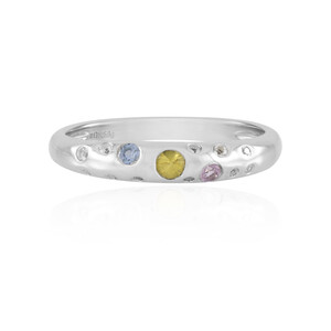 Anillo en plata con Zafiro amarillo