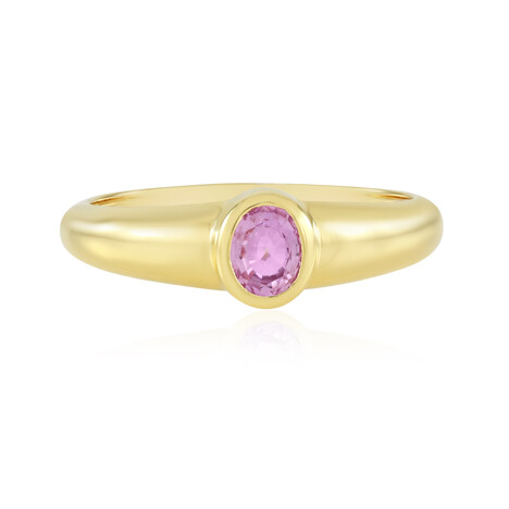 Zilveren ring met een Ceylon roze saffier