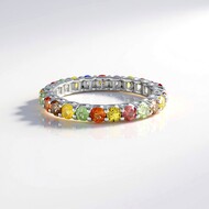 Saphir-Silberring