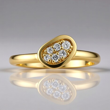 Anello in oro con Diamante SI1 (G) (Annette)