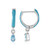 Boucles d'oreilles en argent et Topaze bleu Suisse