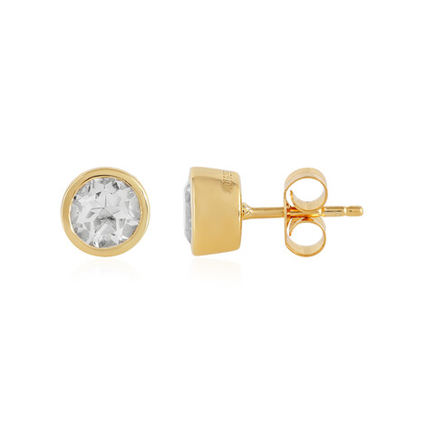 Weißer Topas-Silberohrringe