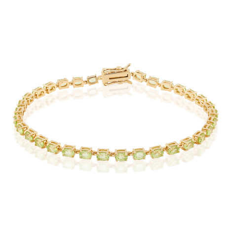 Brazalete en plata con Peridoto de Birmania