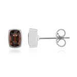 Zilveren oorbellen met roze zirkonen