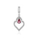 Nigerianischer Pinkfarbener Turmalin-Silberanhänger