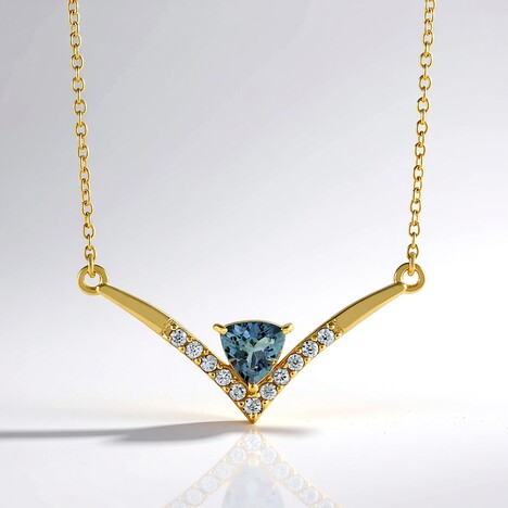 Collana in argento con Tanzanite (non riscaldata)