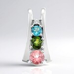 Ciondolo in argento con Tormalina Rosa Brasiliana (Pallanova)