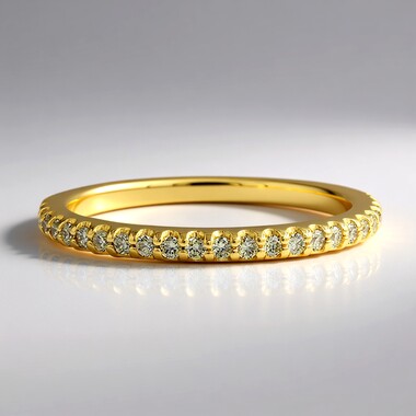 Gouden ring met Si1 Kanarie Diamanten (Annette)