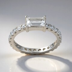 Anello in argento con Topazio Bianco