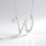 Collana in argento con Pietra di Luna Arcobaleno
