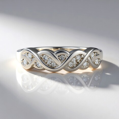 Anello in argento con Diamante I2 (I)