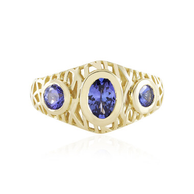 AAA-Tansanit-Goldring (Ornaments by de Melo)