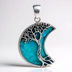 Ciondolo in argento con Turchese Kingman Mohave Blu