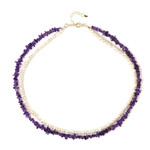 Collar en plata con Amatista de Zambia
