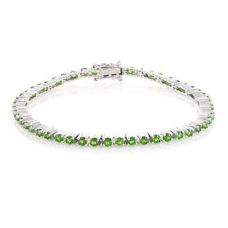 Russian Diopside Silver Bracelet