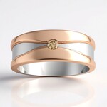 Anello in argento con Diamante Argyle Rose de France I1 (Annette)