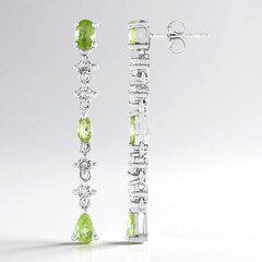 Orecchini in argento con Peridoto