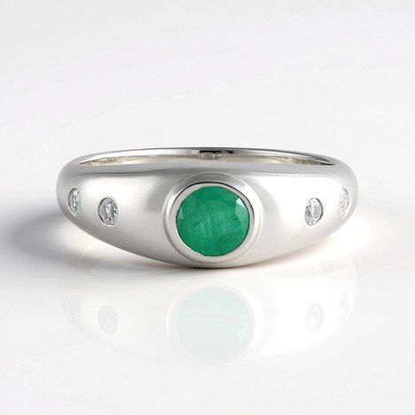 Anello in argento con Smeraldo Socoto