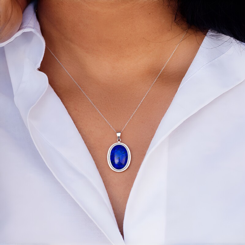 Zawieszka ze srebra - Lapis lazuli