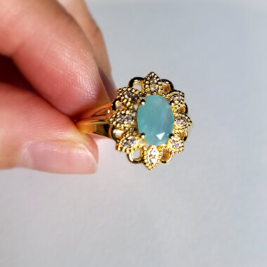 Anello in argento con Grandidierite