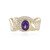 Nicht erhitzter Purpurfarbener Ceylon-Saphir-Goldring (de Melo)