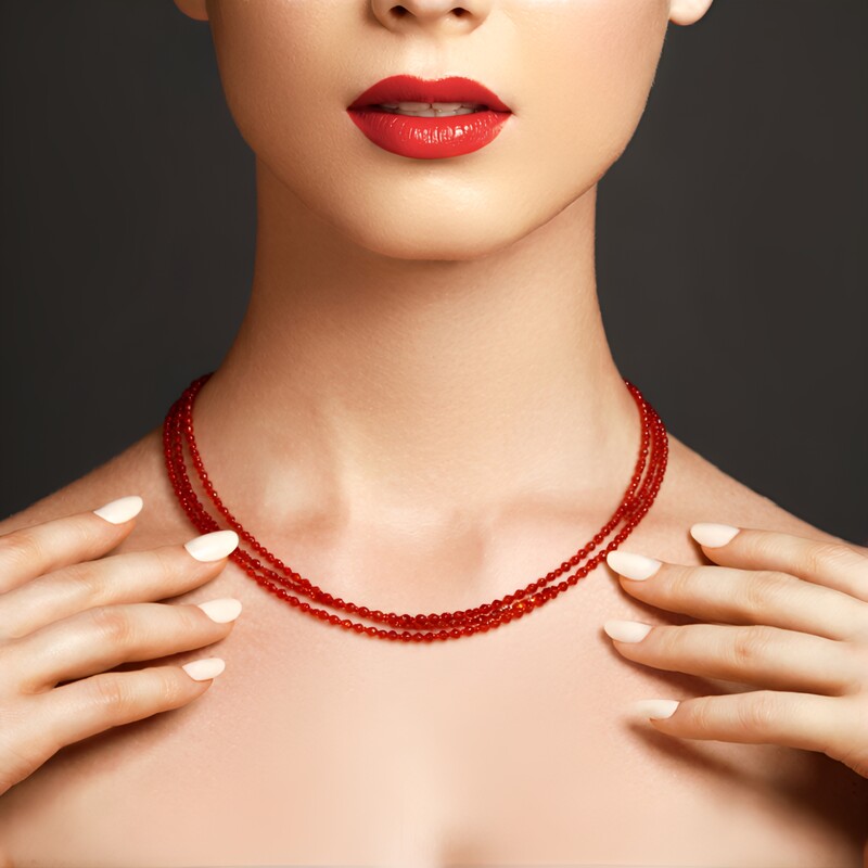 Collar en plata con Cornalina
