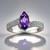 Anello in argento con Ametista Zambiana