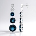 Orecchini in argento con Topazio Blu Londra (de Melo Essence)