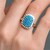 Anillo en plata con Apatita azul neón
