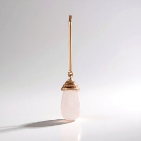 Ciondolo in argento con Quarzo Rosa (MONOSONO COLLECTION)