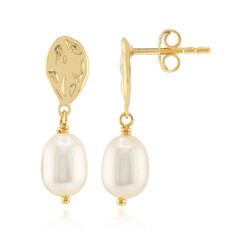 Zilveren oorbellen met Witte zoetwater kweekparels