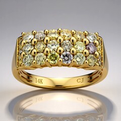 Anello in oro con Diamante Fancy SI2