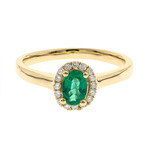 Anillo en oro con Esmeralda de Zambia AAA