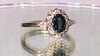 Gouden ring met een blauwe Kings Plains saffier