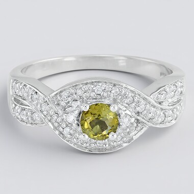 Cuprian Tourmaline Silver Ring