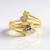 Bague en argent et Saphir rose de Ceylan