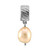 Pendentif en argent et Perle de culture d'eau douce de couleur pêche (TPC)