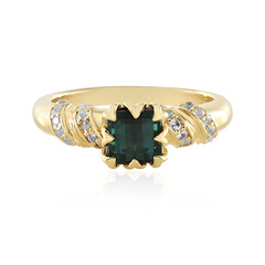 Benedito Green Tourmaline Silver Ring (Adela Silber)