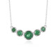 Grüner Apatit-Silbercollier