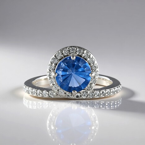 Anello in argento con Fluorite Cangiante