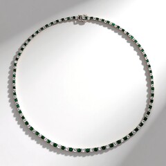 Collana in argento con Smeraldo Zambia