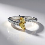 Anello in argento con Zircone Giallo