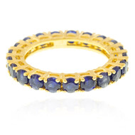 Anillo en plata con Zafiro azul de Madagascar