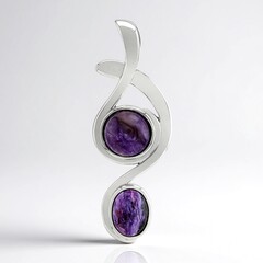 Ciondolo in argento con Charoite