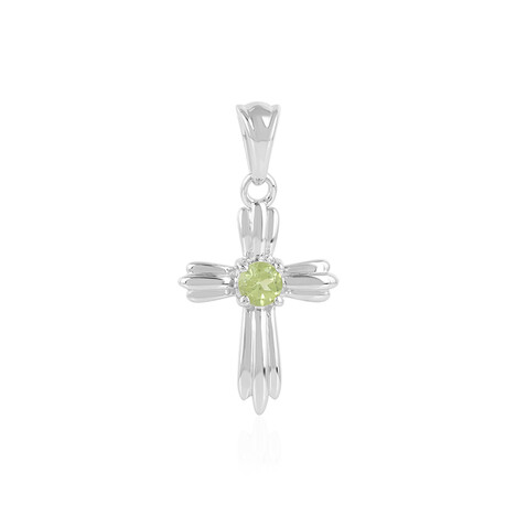 Zilveren hanger met een peridoot