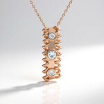 Collana in argento con Topazio Blu Svizzero (Adela Silber)