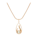 Grüner Amethyst-Silberhalskette