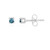 Orecchini in argento con Diamante Blu I2