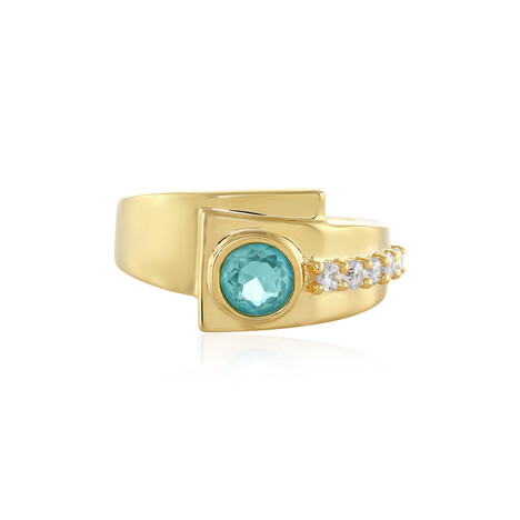 Anillo en plata con Apatita azul