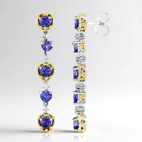 Orecchini in argento con Tanzanite (Gems en Vogue)